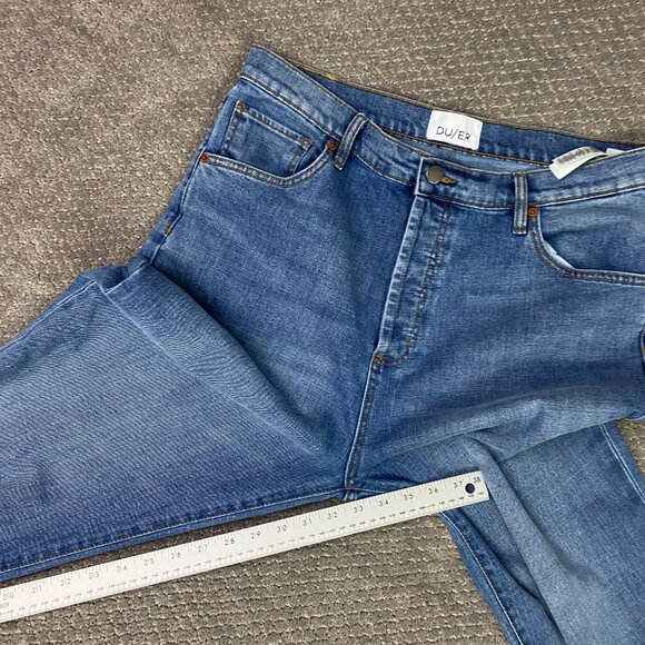 DU/ER Wide Leg Jeans Women's 34 x 33 Midweight Performance Blue Stretch WFMS5322 - Picture 14 of 15